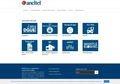 
                            8. Servizi – La società di servizi per i Comuni dell'ANCI - Ancitel S.p.A