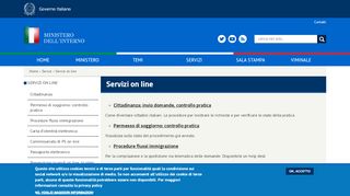 
                            5. Servizi on line | Ministero dell'Interno