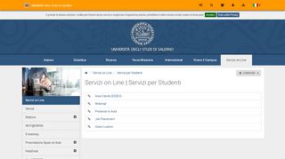 
                            1. Servizi on Line | Servizi per Studenti - UNISA