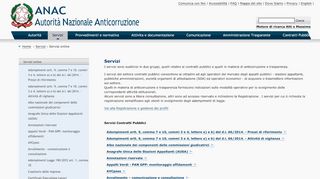 
                            8. Servizi online - Anac