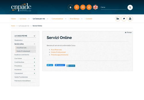 
                            3. Servizi Online | CNPADC