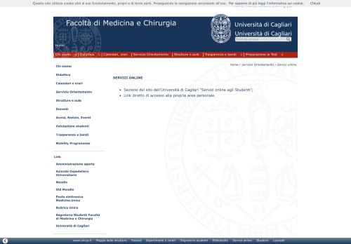 
                            6. Servizi online - Facoltà di Medicina e Chirurgia - Università di ... - UniCa