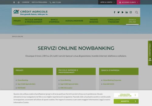 
                            3. Servizi Online Nowbanking - Credit Agricole