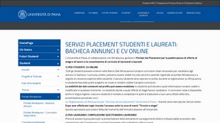 
                            13. Servizi Placement Studenti e Laureati: bacheca annunci e CV online ...
