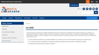 
                            7. Servizi Telematici - Iris WEB - Entratel - Agenzia delle Entrate