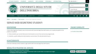 
                            1. Servizi Web Segreterie studenti | Università degli studi dell'Insubria
