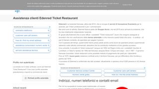 
                            10. Servizio assistenza clienti Edenred Ticket Restaurant