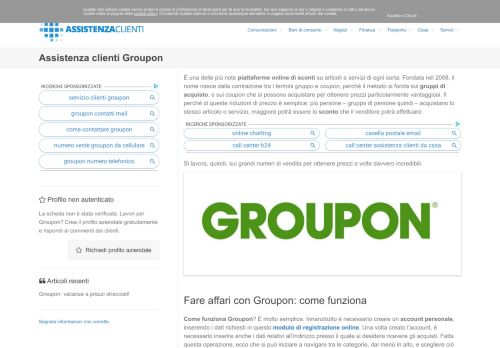 
                            12. Servizio assistenza clienti Groupon