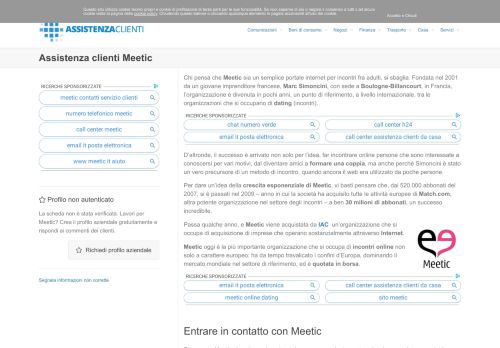 
                            11. Servizio assistenza clienti Meetic - Assistenza-clienti.it