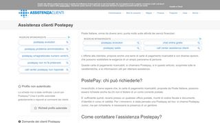 
                            2. Servizio assistenza clienti Postepay - Assistenza-clienti.it