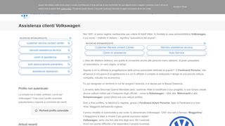 
                            7. Servizio assistenza clienti Volkswagen