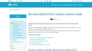 
                            7. Servizio clienti di Eni - Luce-Gas.it