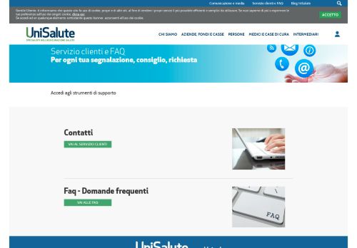 
                            5. Servizio Clienti e Faq - UniSalute