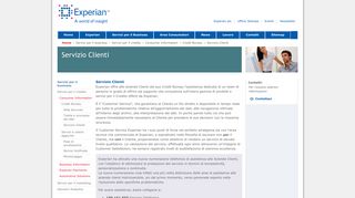 
                            5. Servizio Clienti - Experian