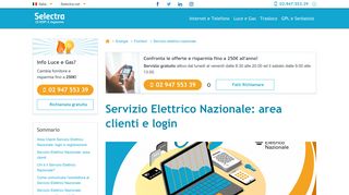 
                            8. Servizio Elettrico Nazionale: area clienti e login - Selectra
