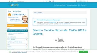 
                            7. Servizio Elettrico Nazionale: Tariffe 2019 e Contatti - Luce-Gas.it