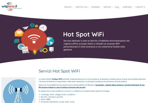 
                            7. Servizio Hotspot WiFi - WiAdsl - Wispone