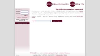 
                            9. Servizio rigenerazione password - AmissimaService - Amissima ...