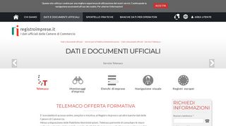 
                            3. Servizio Telemaco - Registro Imprese