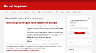 
                            5. Servlet Login and Logout Using HttpSession Example - The Java ...