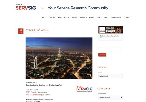 
                            8. SERVSIG 2018 in Paris – SERVSIG