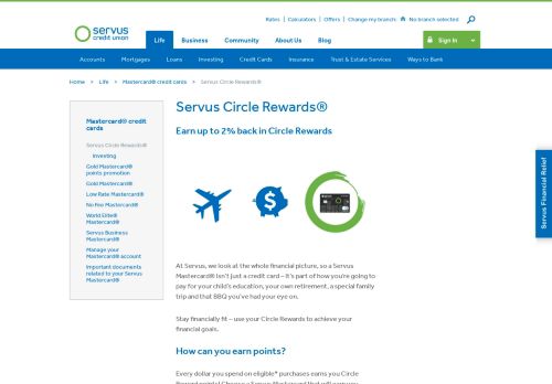 
                            3. Servus Circle Rewards - Servus Credit Union