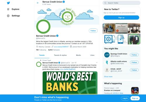 
                            11. Servus Credit Union (@ServusCU) | Twitter