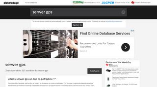 
                            9. Serwer gps - tematy na elektroda.pl