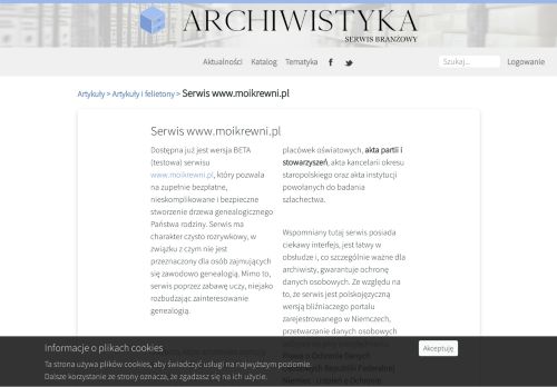 
                            7. Serwis moikrewni.pl - Archiwistyka.pl