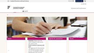 
                            9. SES Unifr Website - Examens et travaux - Université de Fribourg