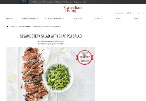 
                            7. Sesame Steak Salad With Snap Pea Salad | Canadian Living