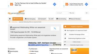 
                            10. sesamnet Webhosting White von sesamnet GmbH, CHF 16,00/Monat ...