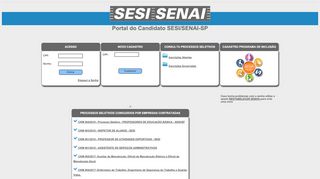 
                            11. SESI/SENAI-SP - Portal do Candidato