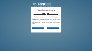 
                            4. Sessão encerrada - Siconfi - Secretaria do Tesouro Nacional (STN) -