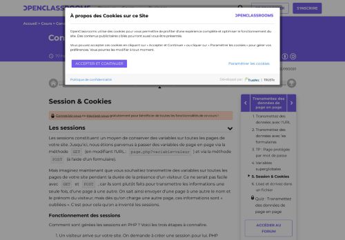 
                            4. Session & Cookies - Concevez votre site web avec PHP et MySQL ...