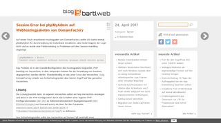 
                            7. Session-Error bei phpMyAdmin auf Webhostingpaketen von ...