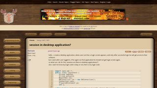 
                            12. session in desktop application? (Swing / AWT / SWT forum at Coderanch)