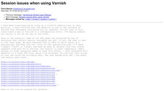 
                            10. Session issues when using Varnish - Varnish Cache