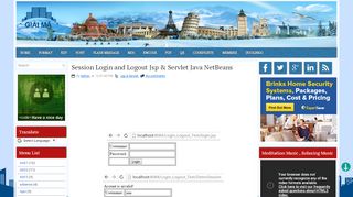 
                            9. Session Login and Logout Jsp & Servlet Java NetBeans ~ Thế Giới ...