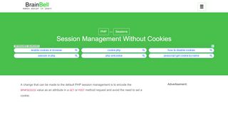 
                            2. Session Management Without Cookies : PHP - BrainBell