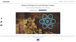 
                            6. Session Storage and Local Storage in React - RWieruch