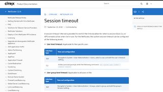 
                            6. Session timeout - Citrix Product Documentation