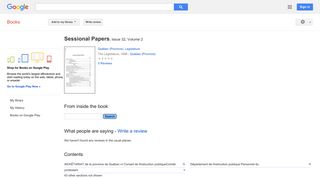 
                            11. Sessional Papers - Google बुक के परिणाम