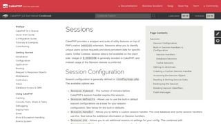 
                            2. Sessions - 3.7 - CakePHP cookbook