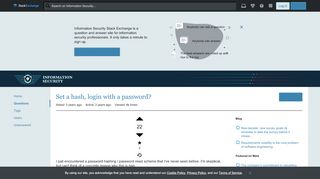 
                            1. Set a hash, login with a password? - Information Security Stack ...