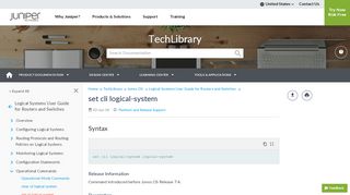 
                            13. set cli logical-system - TechLibrary - Juniper Networks