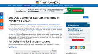 
                            4. Set Delay time for Startup programs in Windows 10/8/7