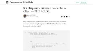 
                            8. Set Http authentication header from Client — PHP / CURL