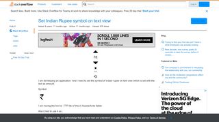 
                            11. Set Indian Rupee symbol on text view - Stack Overflow