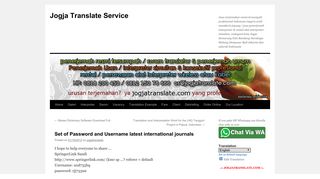 
                            7. Set of Password and Username latest international journals ...